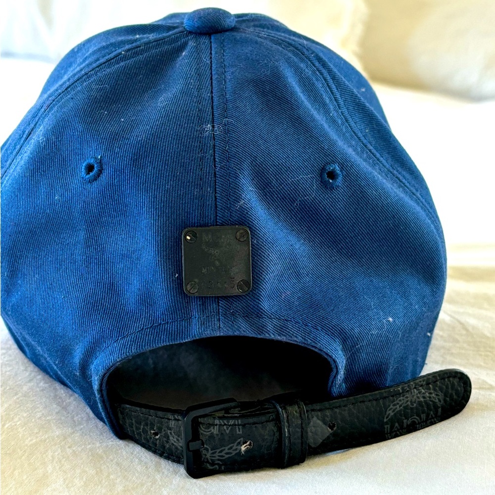 MCM Navy Embroidered Cap - Picture 2 of 4